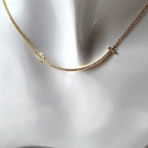 Tiffany & Co. Diamond T Smile Necklace - Picture 7 of 7